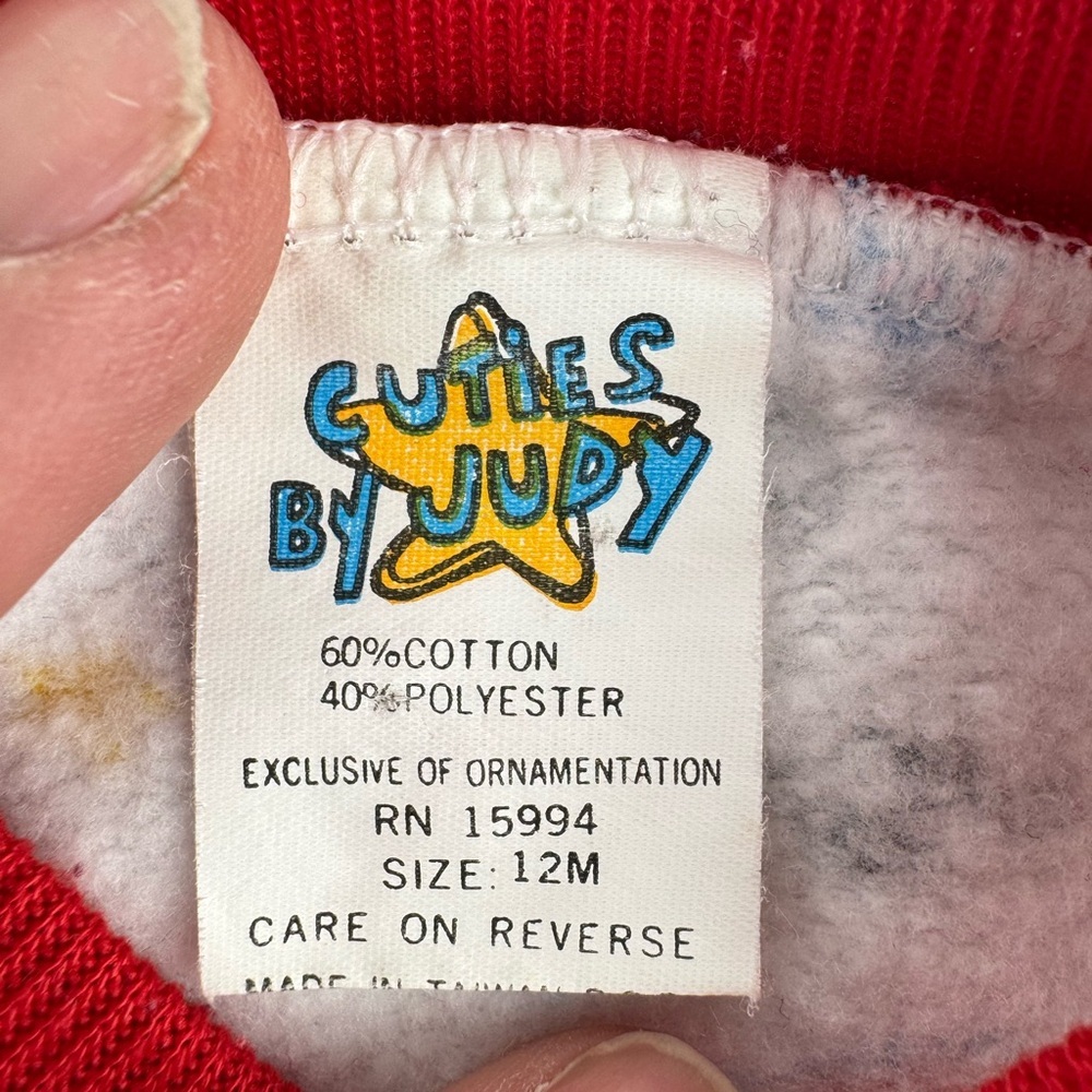 Vintage 90’s Cuties by Judy Pull on Sweater for Boy’s with Bear Graphic - Picture 3 of 4